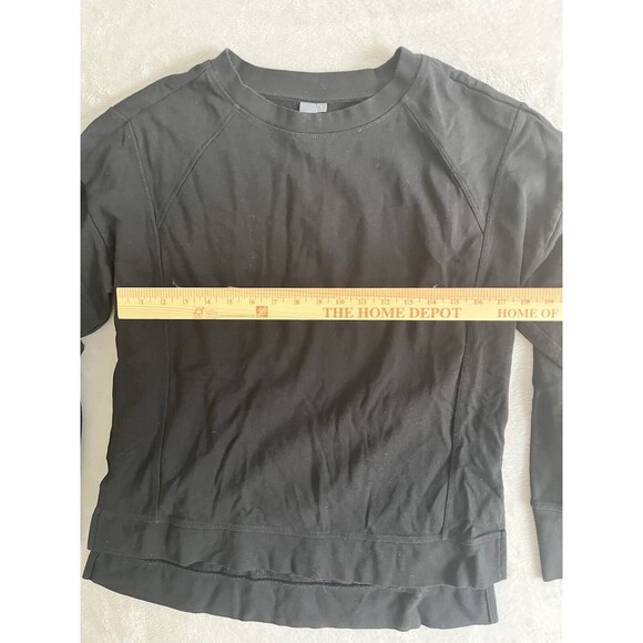 Sweaty Betty Womens S Black Pullover Sweater Side Slit Oversized Slouchy - Picture 4 of 10